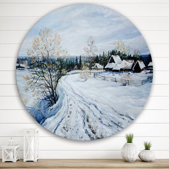 Designart - Country Road In Winter Times II